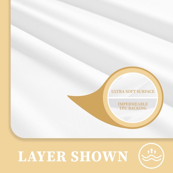 Mattress Pads 2 Pack Twin - Deep Pockets Waterproof White New in Packaging - Picture 3 of 8